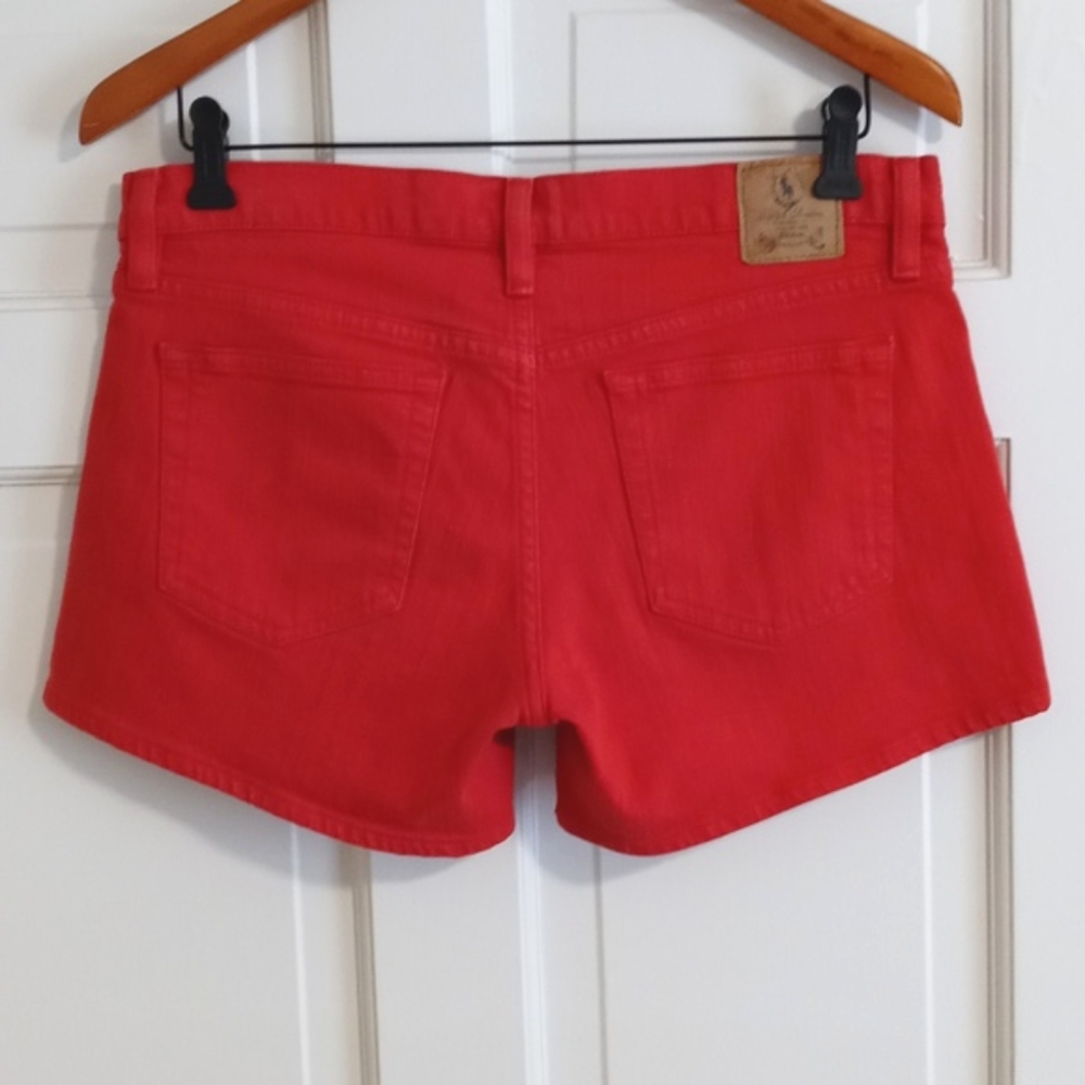 💋Ralph Lauren Sport💋 - Red Stretch Denim Short - Picture 2 of 13